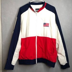 Vintage American Airlines Red White Blue Windbreaker Size L‎ Excellent Condition